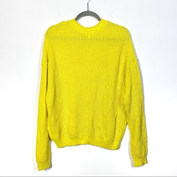 ABOUND Ribbed Knit Dolman Sweater Yellow Meadow XL - Picture 7 of 9